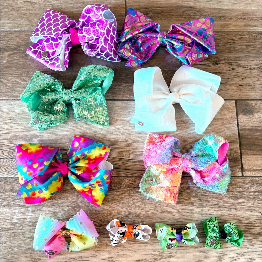 👀10 JOJO SIWA Hair Bows, sequins - Halloween - Mermaid